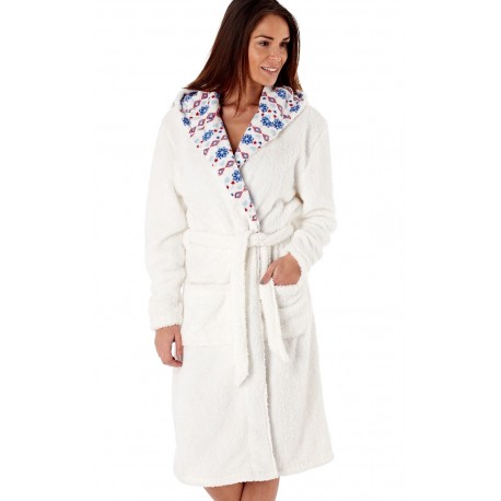 White soft dressing gown