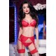 Red lace set CR-4192 Chilirose wholesaler DBH Creations