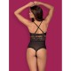 838 Crotchless teddy black Obsessive wholesaler DBH Créations