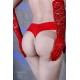 Red lace thong and mini vibrator CR-4395 Chiliros wholesaler De Bas En Haut Créations