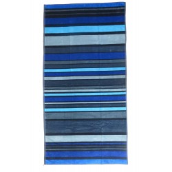 Blue and black striped beach towel wholesaler DBH Créations