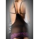 Chemise in black and purple lace CR-4076 Chilirose wholesaler DBH Creations 
