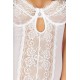 Babydoll with suspender white CR-3675 Chilirose wholesaler DBH Creations